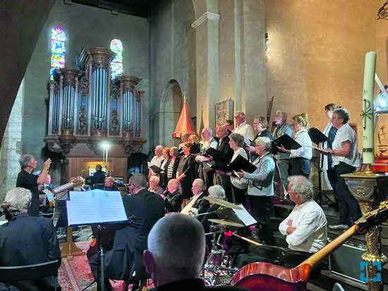  Een foto van ons optreden in de basiliek te St Odieliën berg waar we olv Gerard Sars de HebreeuwsePpsalm 23 ten gehoren brachten.