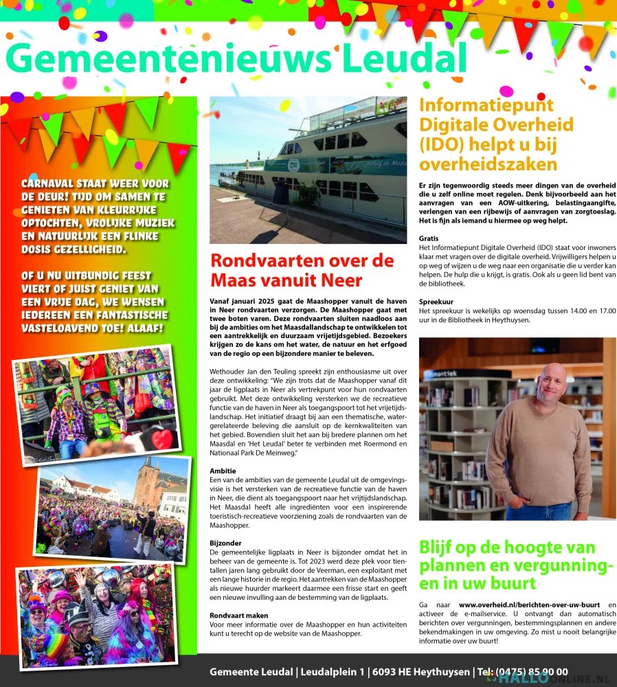 Hallo Magazine Online: Gemeentelijke publicaties en nieuws. Iedere maand in HALLO Magazine en HALLO Magazine Online.nl
