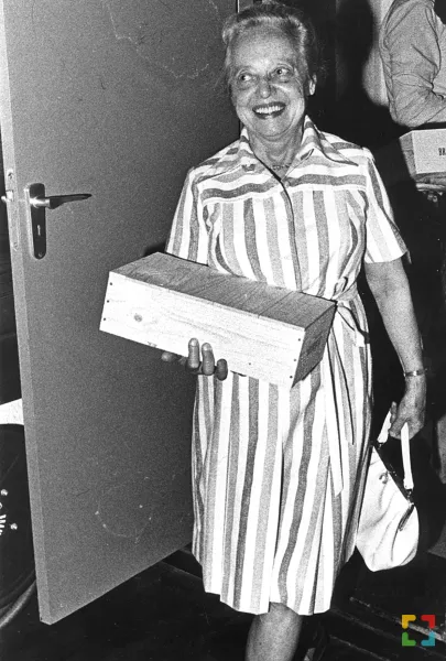 Tante Bertha Kessels Foto: Maarten Peskens achterhaald uit het archief van  Heemkundevereniging Heitse.