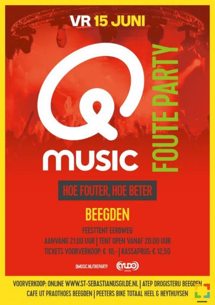 Q-music, foute party. Beegden 2018